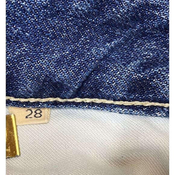 LEVIS MADE & CRAFTED Distressed Marker Tapered Blue Jeans Size 28 Womens Logo - Picture 10 of 12